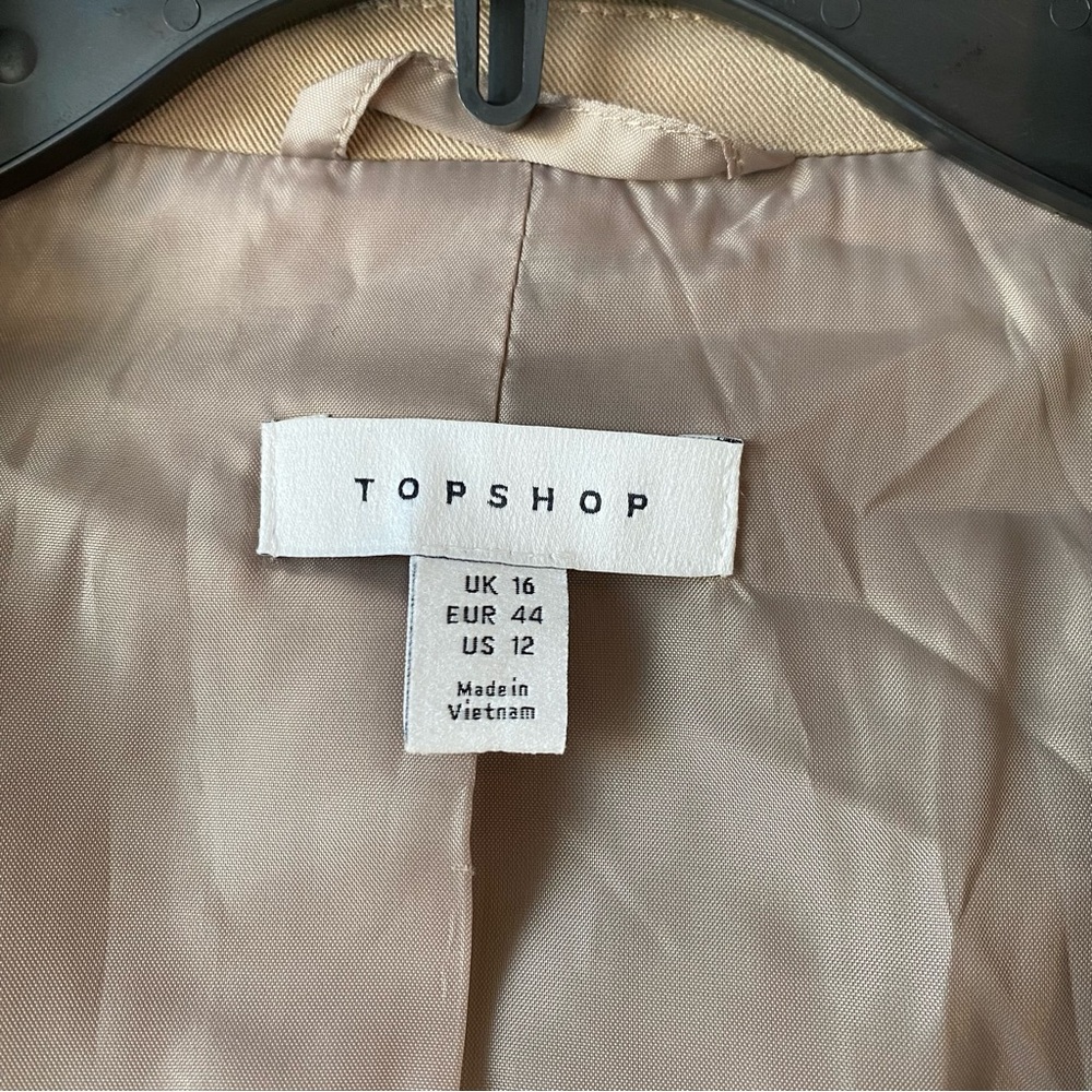 Belted Beige Blazer Jacket - Womens - Picture 6 of 12